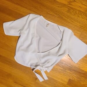 Xhilaration Classic White Wrap Top